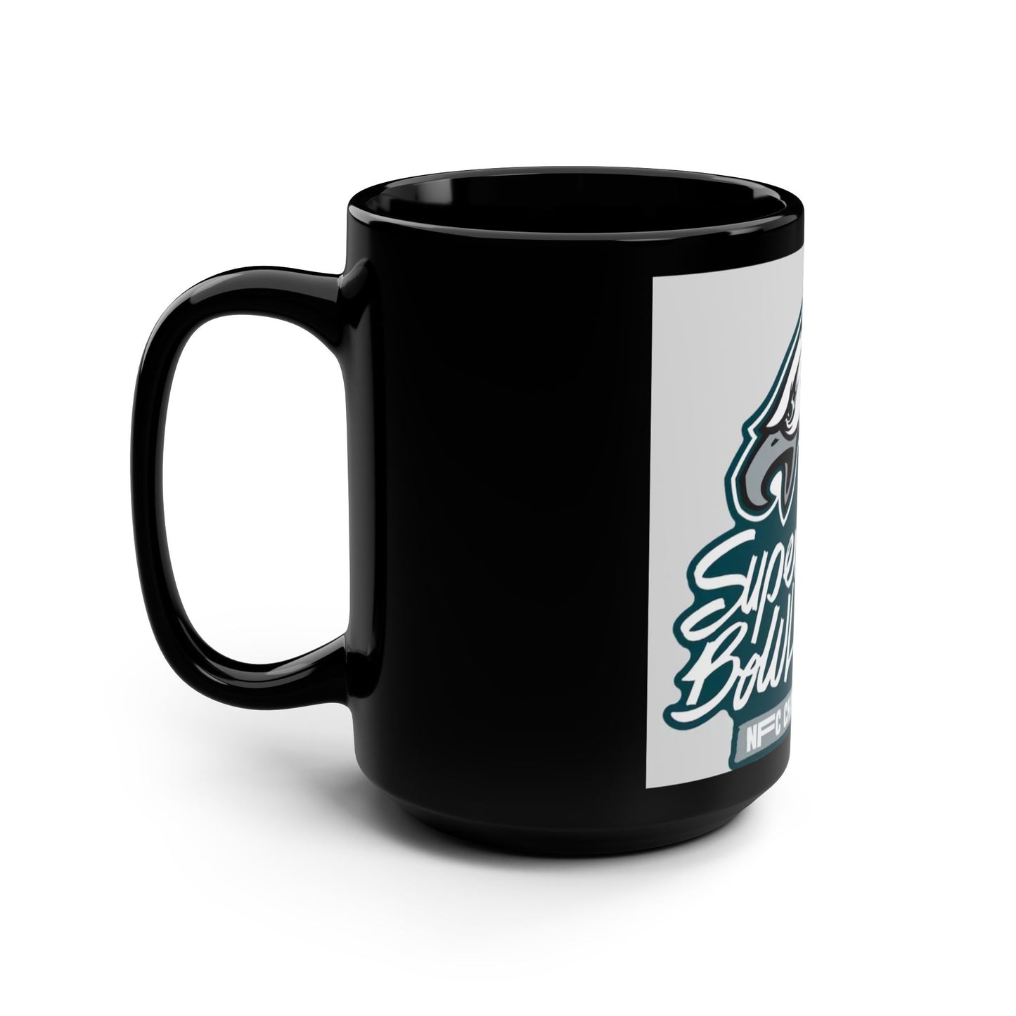 Super Bowl LIX Black Mug - 15oz NFC Champions Coffee Cup for Eagles Fans