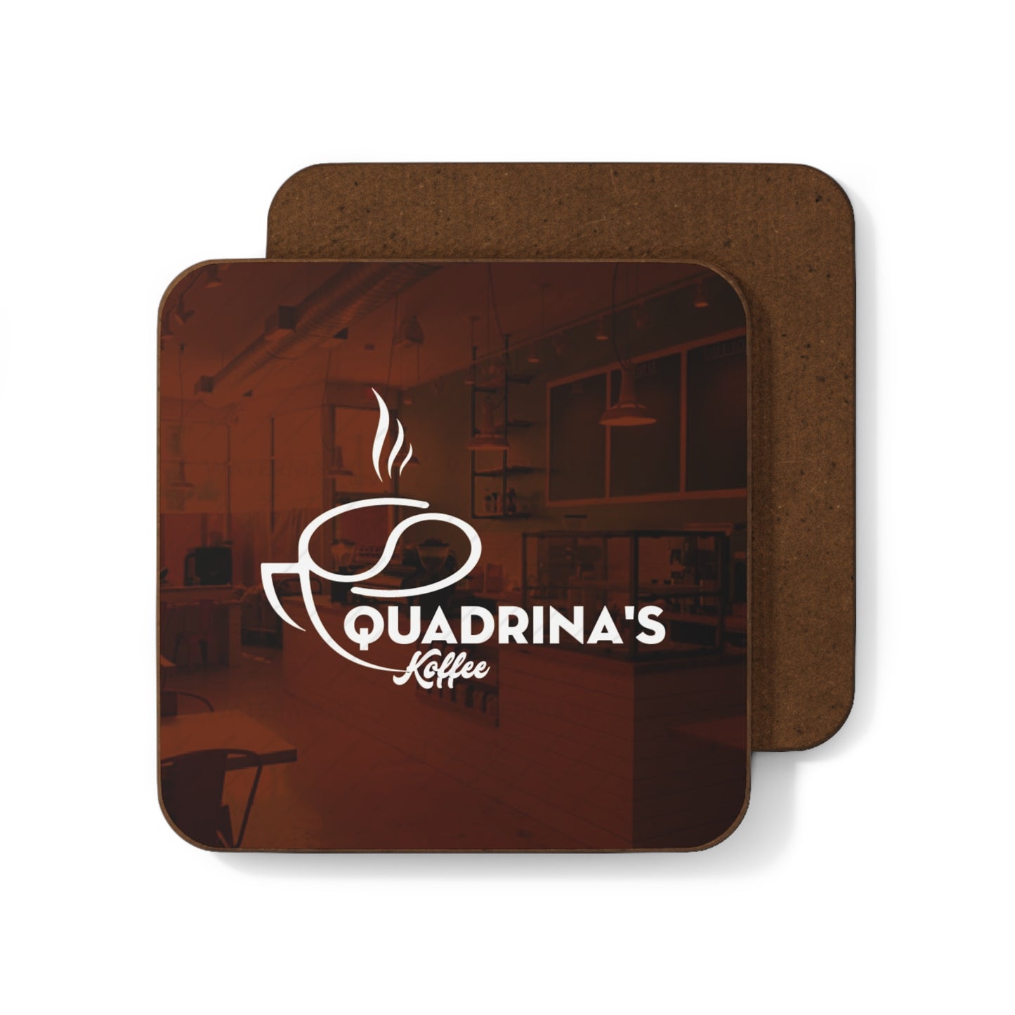 QUADRINA"S KOFFEE Hardboard Back Coaster